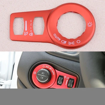 

CITALL Car Red Head Light Switch Button Trim Cover Fit for Jeep Cherokee 2014 2015 2016 2017 2018 2019