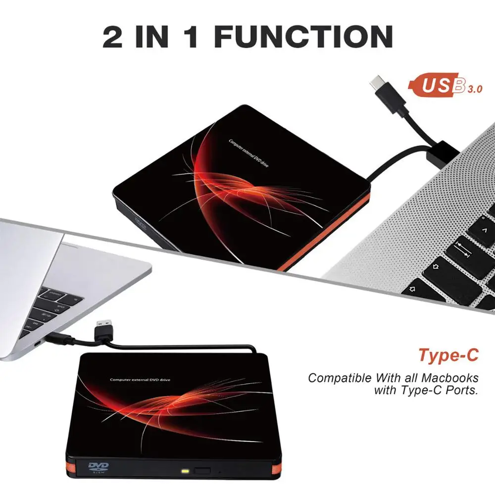 3,0 cd-rw/DVD-RW SATA внешний тонкий чип USB Оптический привод CD DVD rom горелка привод для Mac/ПК/ноутбука/нетбука/планшетных ПК