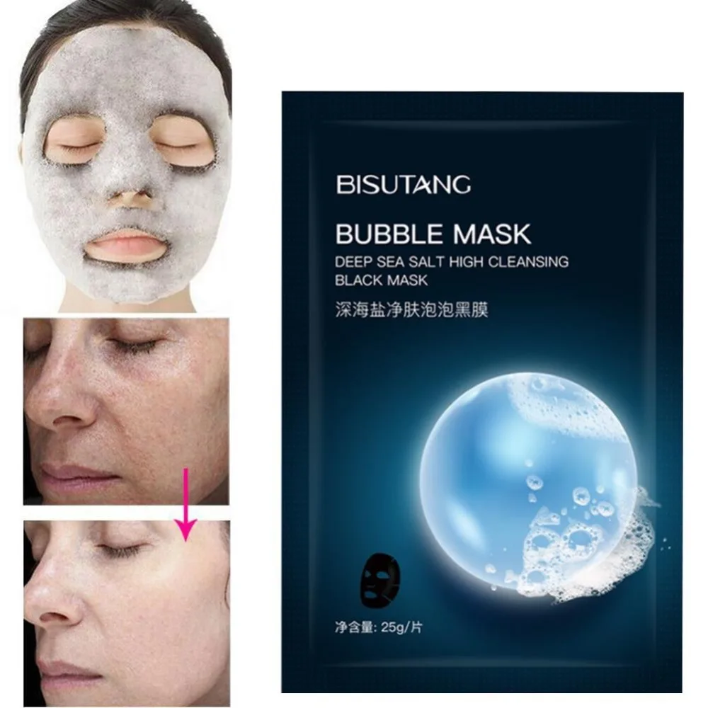 Восстанавливающая кожа, бамбуковый уголь, Глубокая очистка, гидратация, кислородная пузырьковая маска для лица, для носа, для лица, тушь, черная голова
