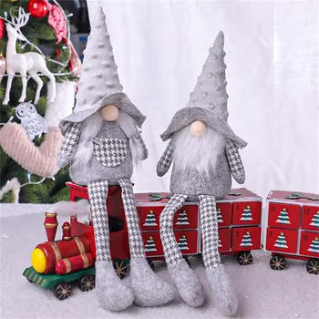 

2020 Christmas Festival Tree Decoration For Home Party Lovely long-legged faceless sitting ornament Doll Wholesale boże narodzen