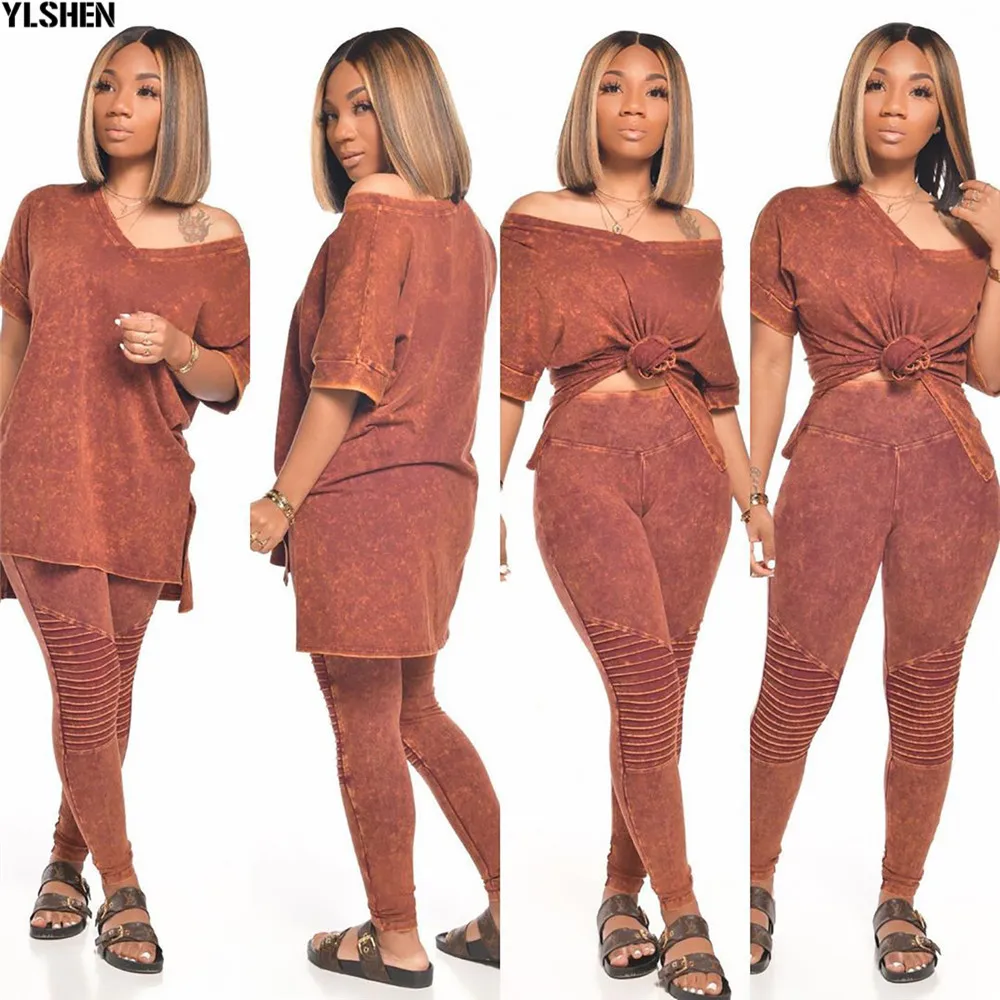 Two Piece Set Women 2020 Fashion Clothes African Dresses for Women Dashiki Dress Tops and Bodycon Pants 2 Piece Sets Outfits 05