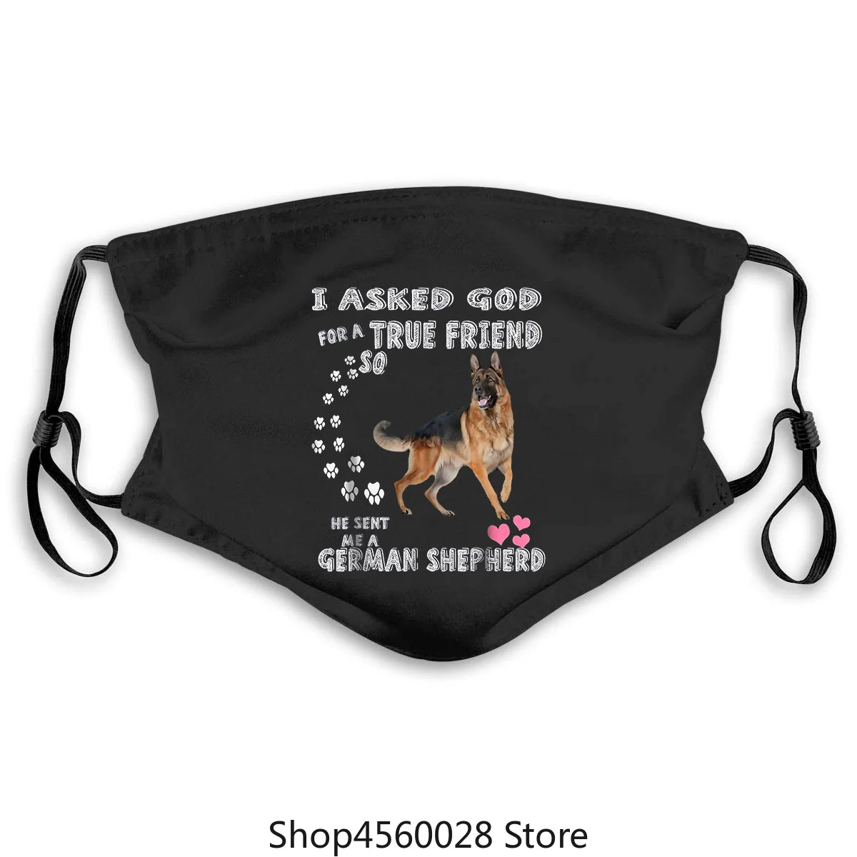 German Shepherd mask Funny For Dog Gifts Christmas Amazing cartoon Unique Casual maskss 100% Cotton Clothes mask-in m pm2.5 | Аксессуары
