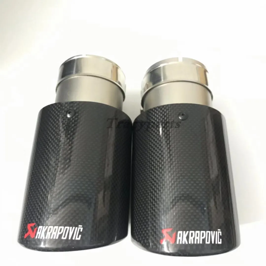 1 шт. Akrapovic гладкая ткань Глянцевая углеродная выхлопная система глушитель обычный наконечник хвостовые трубы универсальные прямые из нержавеющей стали