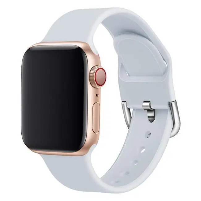 Cloud ash Силиконовый ремешок для apple watch band 44 мм 40 мм apple watch 5 4 3 band 38 мм 42 мм iwatch band 5 correa браслет ремешок для часов - Цвет ремешка: Cloud ash