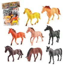 Горячая Распродажа, животный мир, Madaochenggong, изображение восьми лошадей, набор, пластиковое украшение, гараж, набор, модель, кукла, игрушка