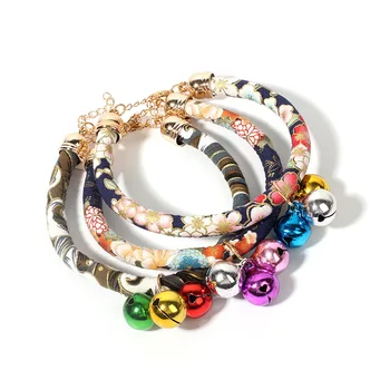 

Cute Pets Cats Dogs Collar Adjustable Kitty Bells Necklace Soft Cotton Puppy Small Dogs Collars /Chihuahua Kitten Bowtie