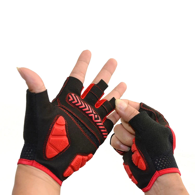 Противоударные велосипедные перчатки с обрезанными пальцами Гелевые перчатки для мужчин и женщин без пальцев, горные шоссейные велосипедные варежки MTB мужские спортивные гоночные велосипедные перчатки