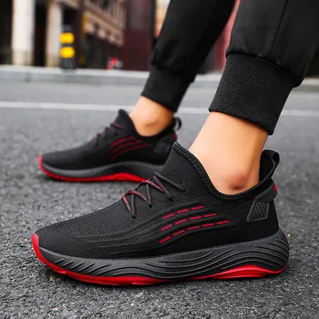 

Ultra-light explosive large size men's flat casual shoes comfortable men's shoes breathable New flying woven shoes tide shoes