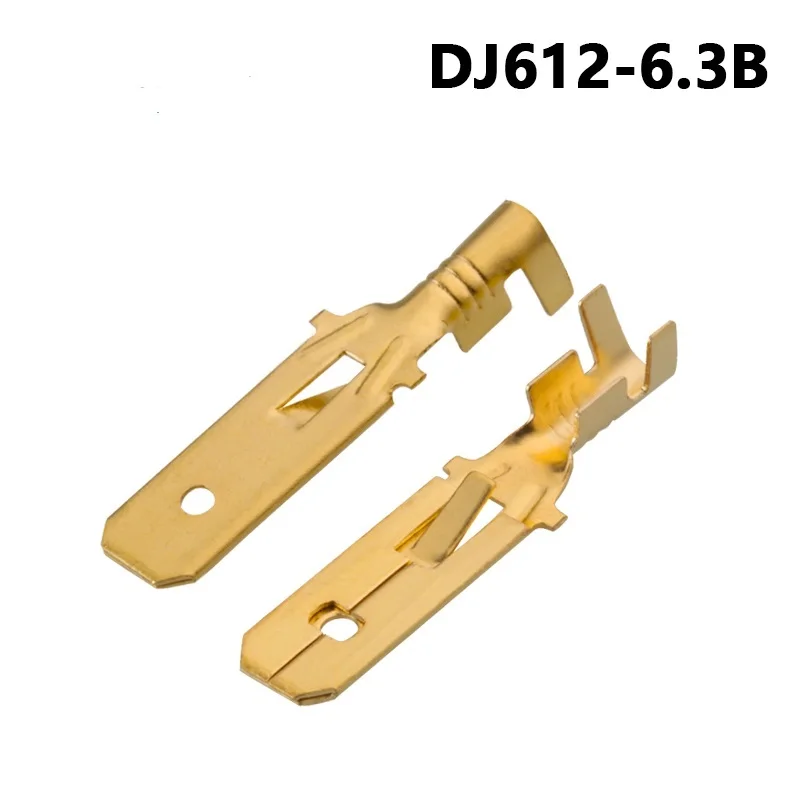 

2000 pcs H62 brass tinned 6.3mm automotive terminal Automotive connector male terminal DJ612-6.3B