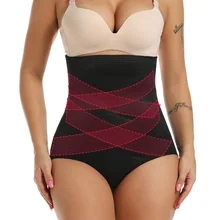 Женское нижнее белье с регулировкой живота, трусы с эластичным поясом для женщин, Корректирующее белье для похудения, трусики с коротким контролем