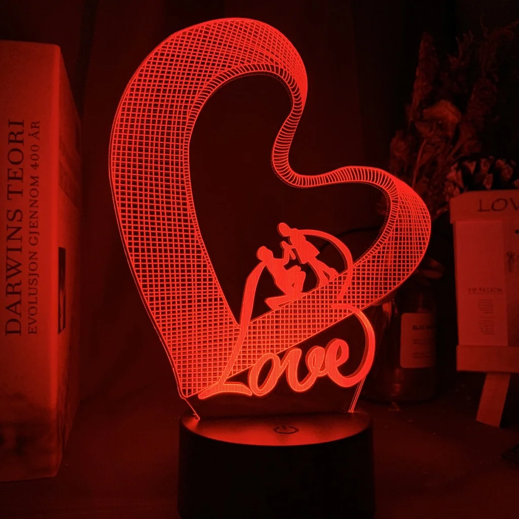 

Colorful Led Table Night Light Unique Wedding Gift Nightlight for Home Decoration Usb Battery 3d Illusion Lamp Wedding Souveni