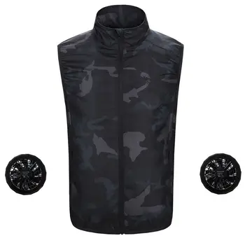 

Summer Cooling Fan Vest Intelligent Air Conditioning Service Sun Protection Skin Clothing Jacket Charge Camouflage Vest