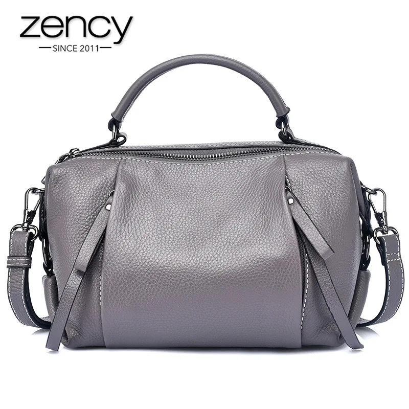 Zency 2021 новая модель модная Высококачественная женская сумка 100% натуральная кожа на плечо классическая через