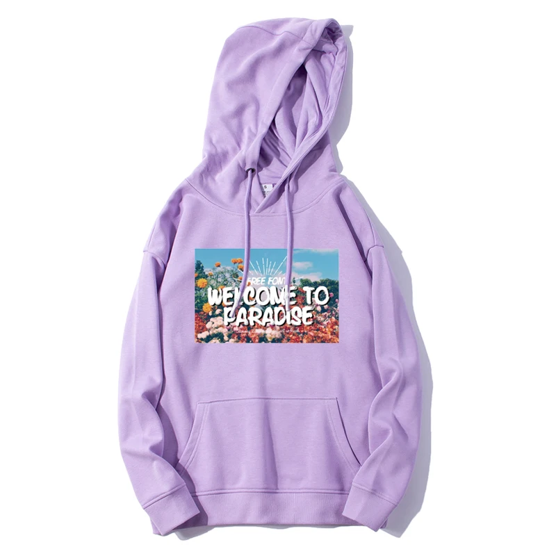 

2019 Purple Hoodies Women Lady's Autumn Sweatshirt Female Lazy Print Casual Full Sleeve Pullovers Girls Streetwear Clothing