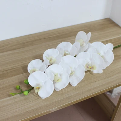 5 flowers 4 leaves 1 компл. Высокого качества орхидеи чувство руки цветок стол Цветочная композиция без вазы - Цвет: 5 flowers 4 leaves
