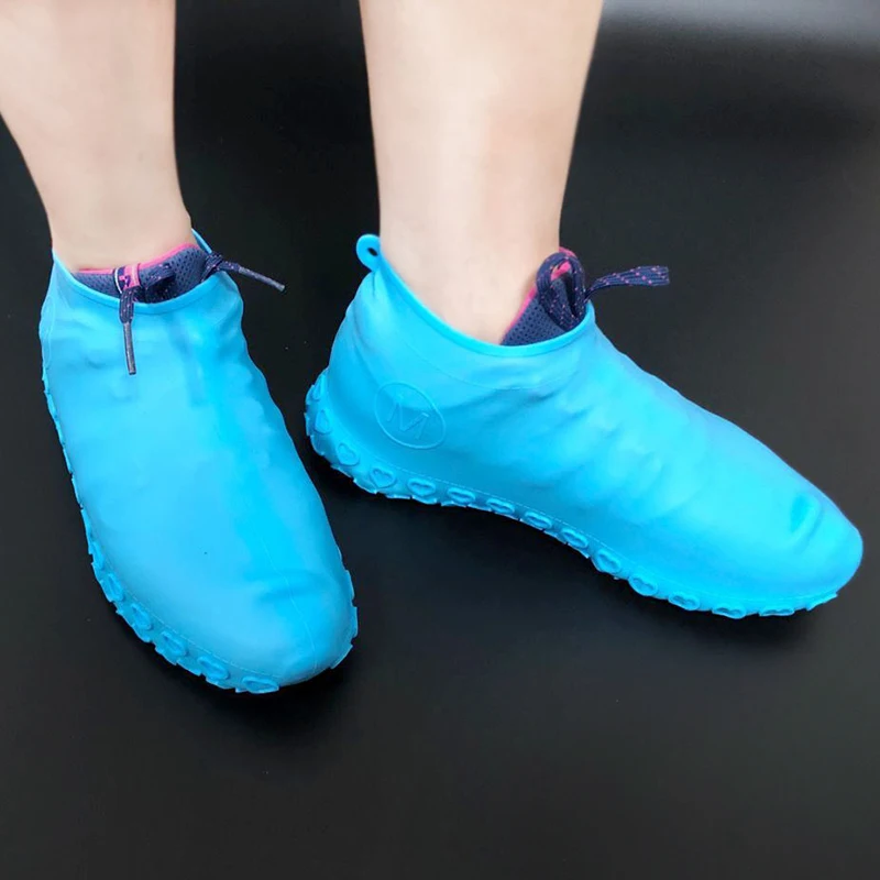 Перерабатываемые силиконовые галоши Многоразовые водонепроницаемые непромокаемые мужские ботинки, непромокаемые сапоги Нескользящие моющиеся 9 цветов S/M/L