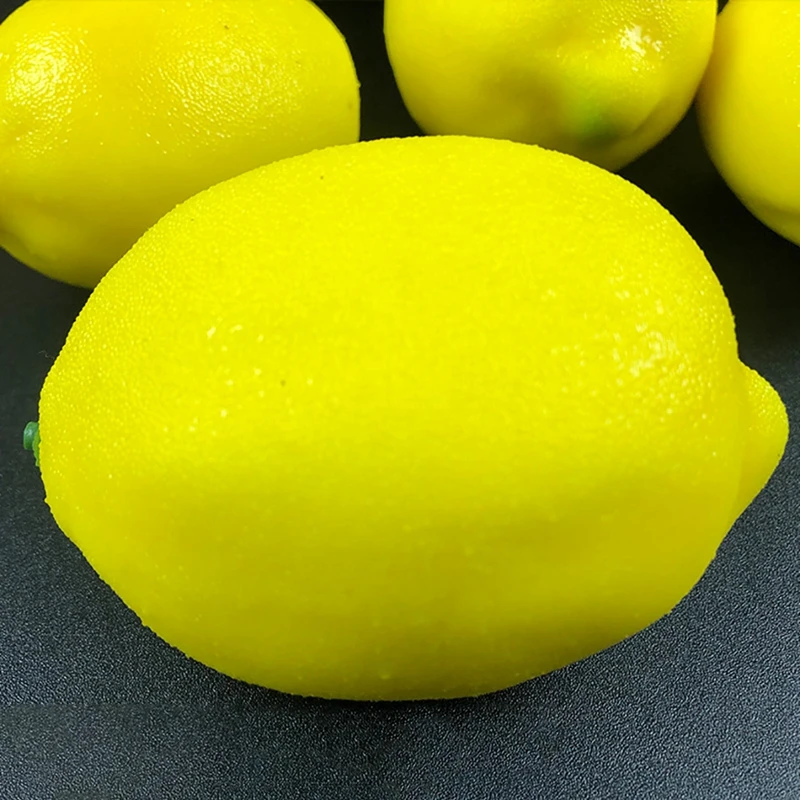 12Pcs/Set Artificial Fruits Plastic Simulation Fake Yellow Green Lemon For Wedding Home Garden Kitchen Festive Party Supplies artificial fruits and vegetables