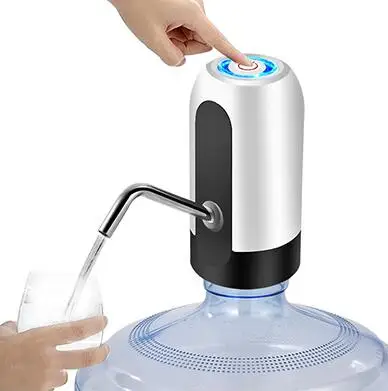 USB быстрая зарядка Электрический автоматический насос питьевой дозатор для бутылки умный беспроводной воды TreatmentFor Hone Ofice - Цвет: White A