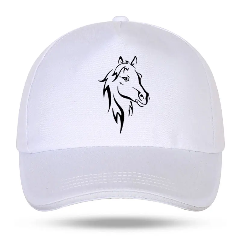 red dad cap 2021 New Men Women Printing Horse Funny Baseball Caps for Hip Hop Cotton Velcro Trucker Cap Bone Dad Hats men's waterproof baseball cap Baseball Caps