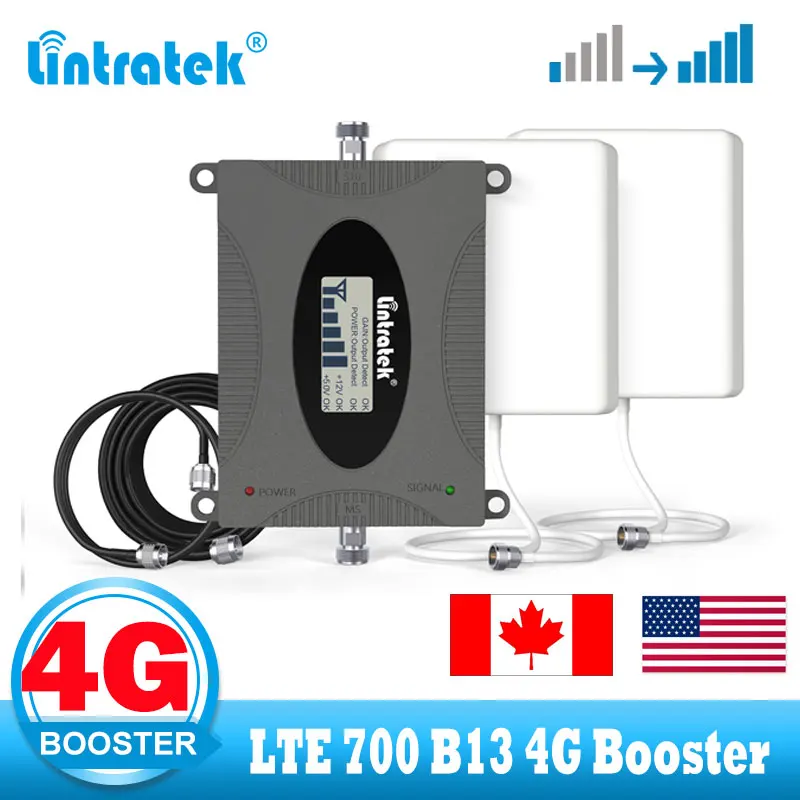 Lintratek LTE B13 4G усилитель сотового сигнала 700 МГц Мобильный телефон ретранслятор Boost
