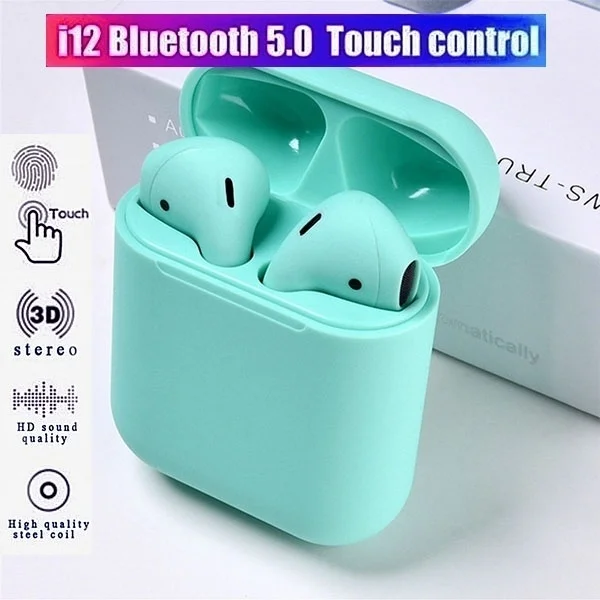 Buy New Touch Control Earphone Wireless Earbuds Bluetooth Mini Earphone for Smartphone Built in Microphones Headsets