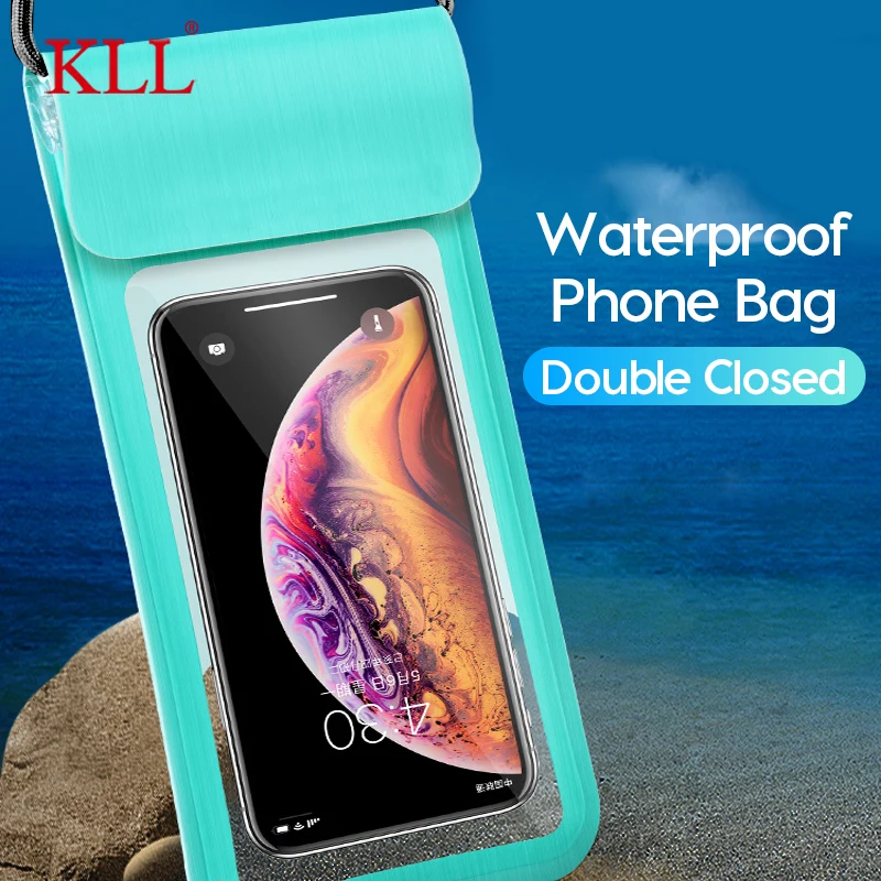 

6 Inch Universal Waterproof Phone Bag Case Touch Screen Pouch Cell Phones Portable Bag with Strap for Swimming Diving Surfing