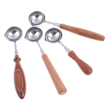 

Anti-Hot Sealing Wax Spoon Sealing Stamp Wax Melting Spoon Vintage Wood Handle Sealing Wax Spoon Stamps For Scrapbooking