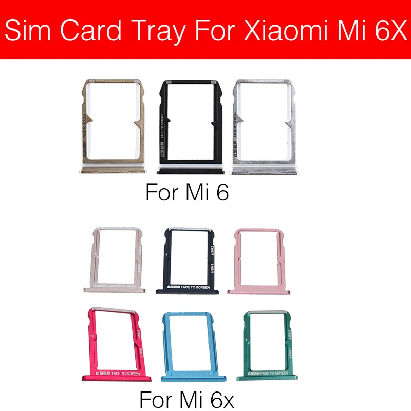 Держатель лотка для SIM-карты Xiaomi MI 6 6X MI6 Mi6X разъем карт адаптеры Сменные запасные