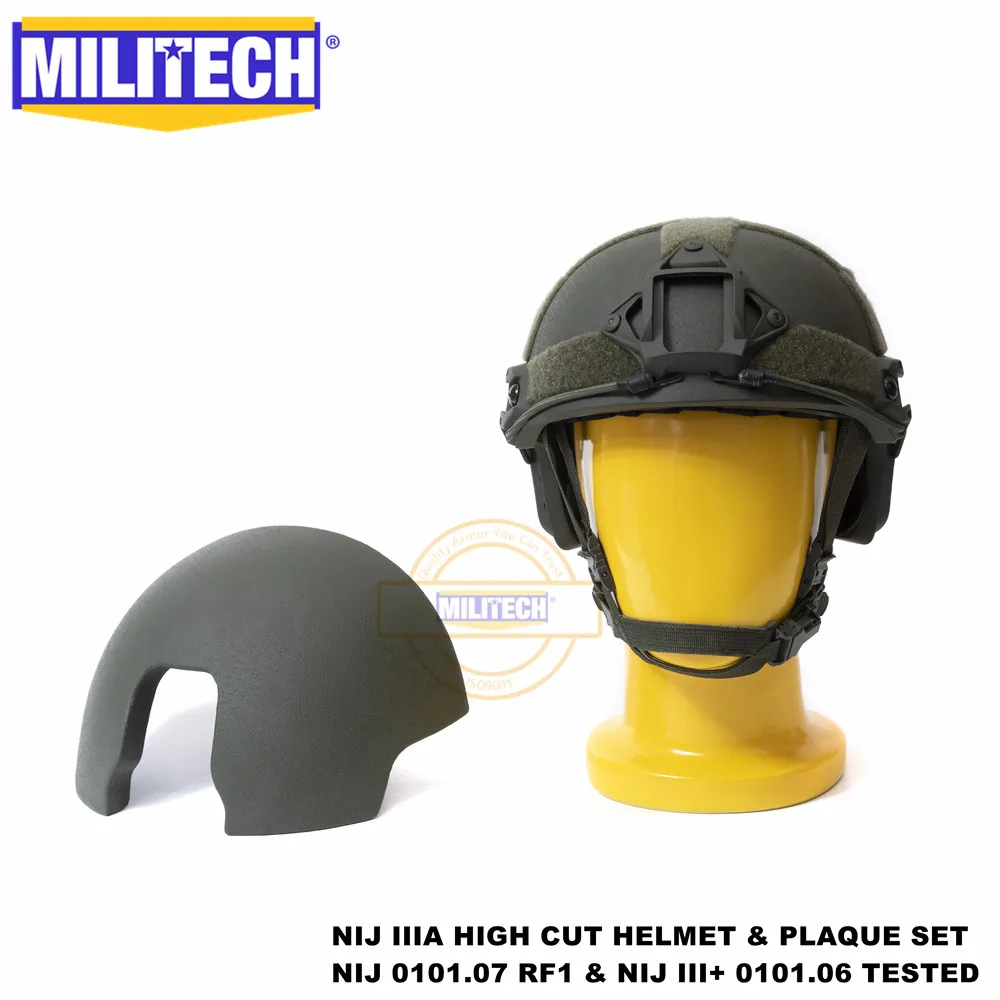 ISO сертифицированный MILITECH NIJ III+ Быстрый OD 2 в 1 OCC Dial Liner High XP Cut пуленепробиваемый арамидный баллистический шлем NIJ 0101,07 RF1