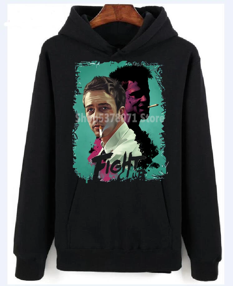 ファイトクラブパーカーセーター 19 メンズファッションブラッドピットトップス Tシャツの男パーカーセータープラスサイズ男性パーカーセーター Aliexpress