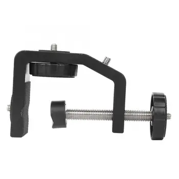 

High Quality Large Aluminium Alloy Black C Clamp Mount Fixed Desktop Bracket for Flashlight Camera Tripod Photography