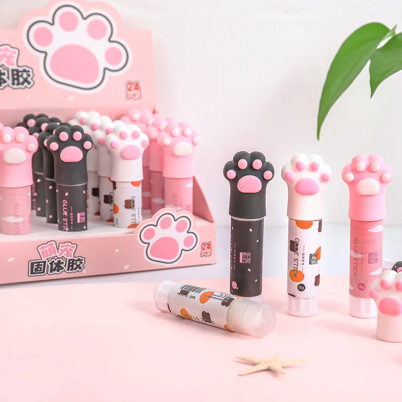 1 шт. Kawaii клей карандаш высокой вязкости Кошачий коготь милый для школы Elmers