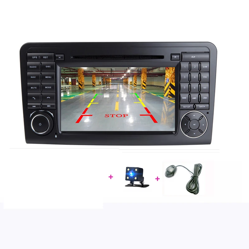 with camera mic Android 9,0 2din Автомагнитола gps-навигация, dvd-плеер для Mercedes Benz ML GL Class 2005-2012 Авторадио ML W164 GL X164 - Цвет: with camera mic