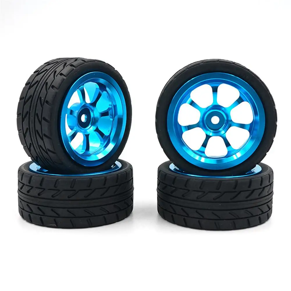 

None 4PCS Rim Tires with 7mm To 12mm Adapter 1/18 WLtoys A959-B A949 A959 A969 A979 K929 RC Car Parts Aluminium Alloy Wheels