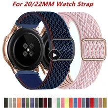 

20mm 22mm band For Samsung Galaxy Watch Active 2/3 45mm/46mm/42mm Gear S3 Correa Nylon Loop Bracelet Huawei GT 2 2e pro strap