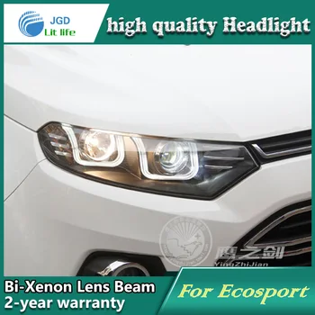 

Car Styling Head Lamp case for Ford Ecosport 2013 Headlights LED Ecosport Headlight DRL Lens Double Beam Bi-Xenon HID