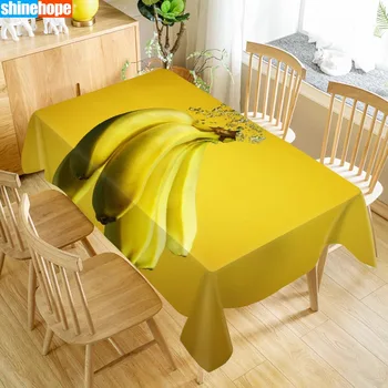 

Banana Fruit Table Cloth Oxford Print Waterproof Oilproof Home Rectangular Party Table Cover 100X140cm/140X250cm