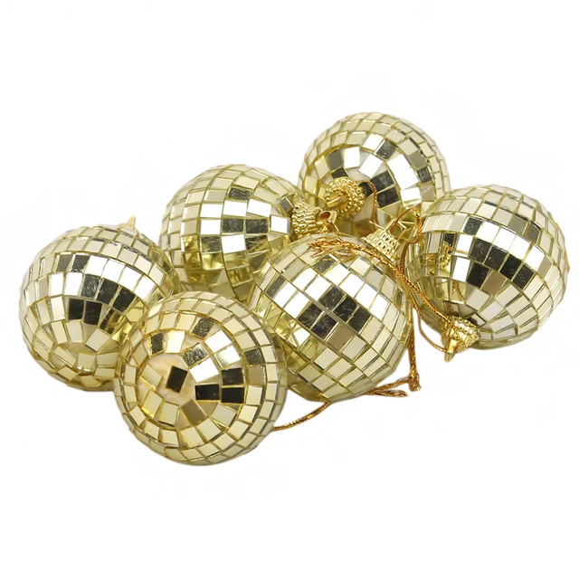 Boules de miroir Disco réfléchissantes de 2 pouces, 30 pièces, boule  suspendue pour fête d'arbre de noël, décorations de maison - AliExpress
