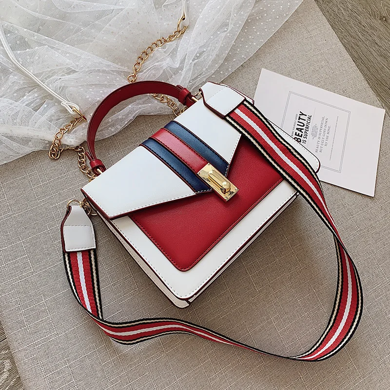 

New Arrival Hand Bag Women's 2019 New Style Fashion Korean-style Retro Shoulder Bag Fairy Versatile Wide-Strap Shoulder Bag