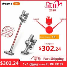 Dreame V11 ручной Беспроводной пылесос OLED Дисплей Портативный беспроводные 25kPa все в одном пылесборник очиститель пола ковра