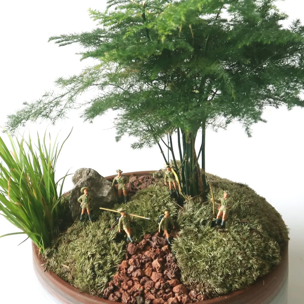 1/87 модель поезд хо масштаб Приключения фигурки Diorama набор песок стол сцена DIY микро Lndscape Сказочный Сад миниатюры для макета