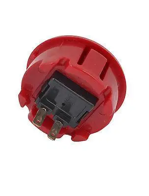 Аркадные игры 2 булавки кнопка с самовозвратом 20 мм Dia Red AC 250V 1.5A