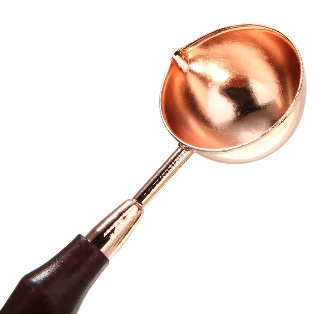 Seal Stamp Stove With Wooden Wax Seal badge Creative Vintage Warmer Melting Spoon Kit Stamp For Stove Supplies Tools