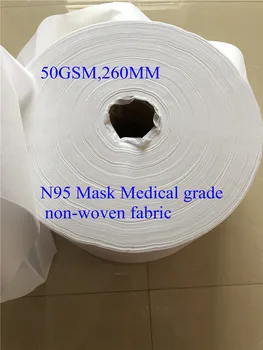 

100m high quality non woven fabric for KN95 use fabric 260mm 26cm width 50g