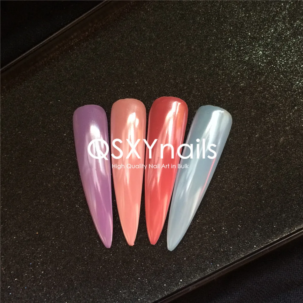 1 Jar White Chrome Pearl Mirror Powder Clear Effect High Grade Shell Power Ceramic Pigment Gel Nail Polish Nail Art Manicure