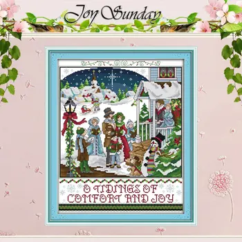 

Christmas Carols Patterns Counted Cross Stitch 11CT 14CT Cross Stitch Sets Chinese Cross-stitch Kits Embroidery Needlework