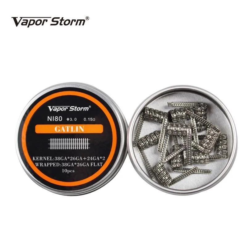 NI80 нихромовая катушка Vapor Storm высокая плотность Alien V2 Juggernaut Предварительно Построенная RDA нагревательная катушка для электронной сигареты RDA RBA RDTA