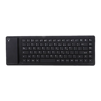 

AAAJ-Universal Silicone Foldable Mini Wireless BT3.0 Keyboard Roll Up for IOS for Android Computer Keyboard