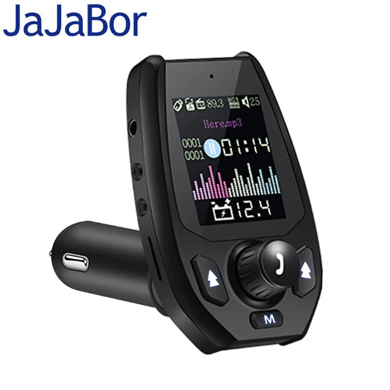 Jajabor Bluetooth 5 0 автомобильный комплект громкой связи fm-передатчик модулятор AUX