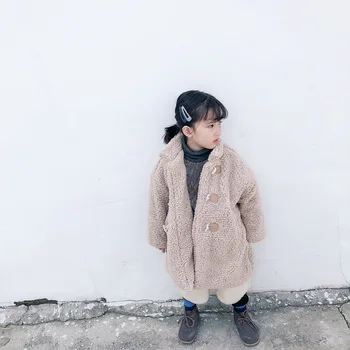 

2019 Winter Baby Girl Boy Wool Overcoat Fleece Warm Toddler Girl Outerwear Coat 2-6 Years Kids Infant Girl Parka